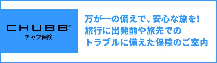 万が一の備えで、安心な旅を！旅行に出発前や旅先でのトラブルに備えた保険のご案内です。