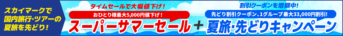 【スカイマークで行く国内ツアー】スーパーサマーセール！