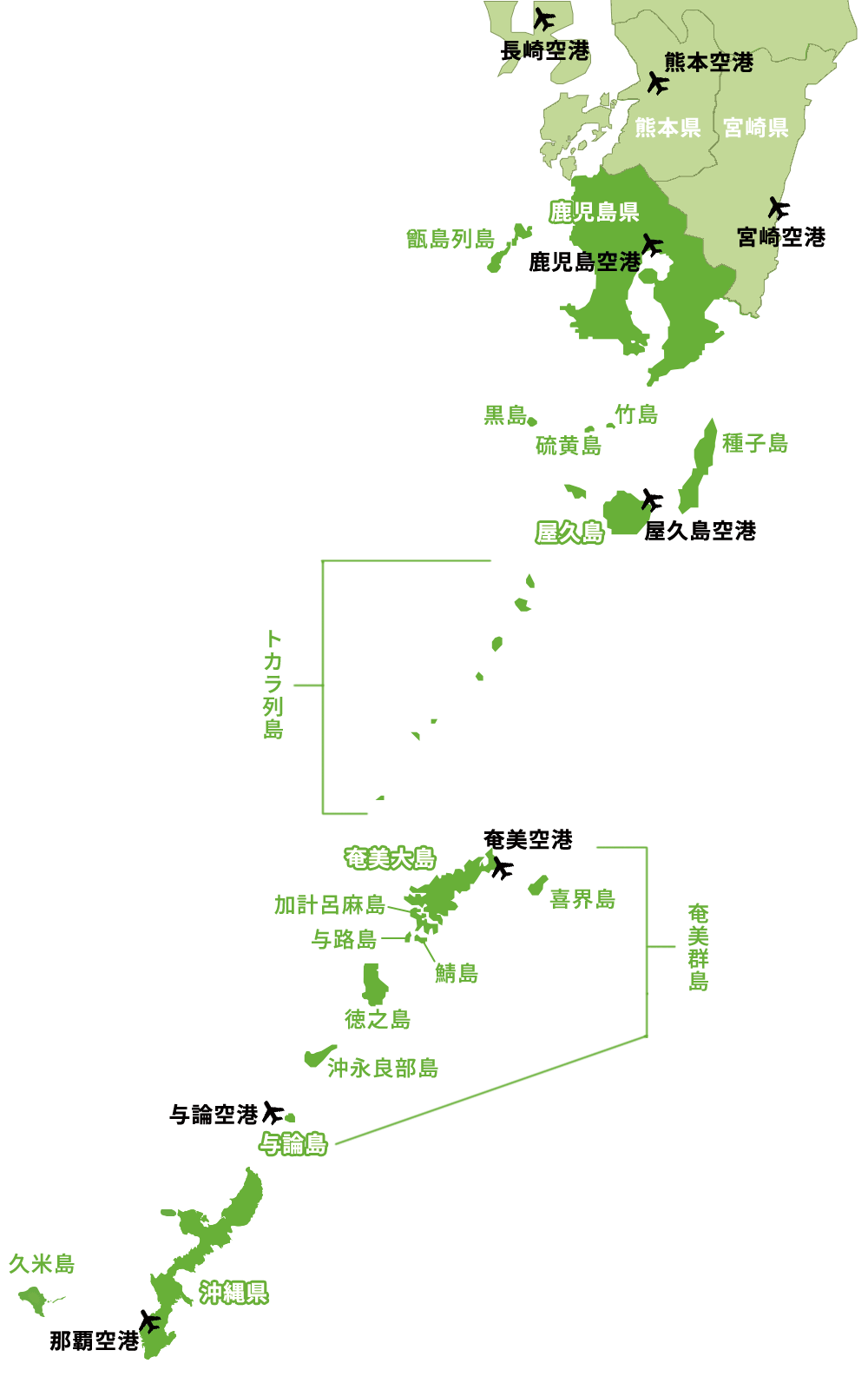 鹿児島の地図