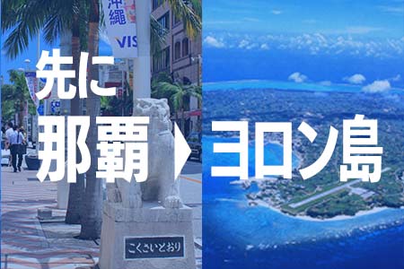 先に那覇市内、後からヨロン島を周遊
