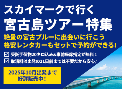 スカイマーク（SKYMARK）の格安宮古島ツアー・宮古島旅行予約